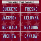 Custom Crimson Purple Personalized All Star Graffiti Pattern Authentic Football Jersey