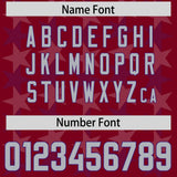 Custom Crimson Purple Personalized All Star Graffiti Pattern Authentic Football Jersey
