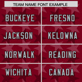 Custom Crimson Black Personalized All Star Graffiti Pattern Authentic Football Jersey