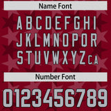 Custom Crimson Black Personalized All Star Graffiti Pattern Authentic Football Jersey