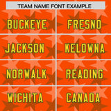 Custom Orange Green Personalized All Star Graffiti Pattern Authentic Football Jersey