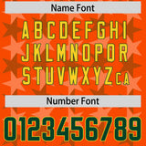 Custom Orange Green Personalized All Star Graffiti Pattern Authentic Football Jersey