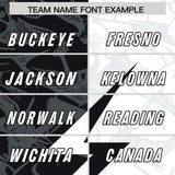 Custom White Black Split Personalized Lightning Pattern Football Jersey