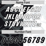 Custom White Black Split Personalized Lightning Pattern Football Jersey