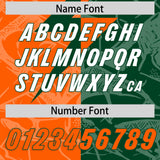 Custom Green Orange Split Personalized Lightning Pattern Football Jersey