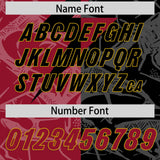 Custom Black Cardinal Split Personalized Lightning Pattern Football Jersey