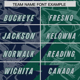 Custom Green Navy Split Personalized Lightning Pattern Football Jersey