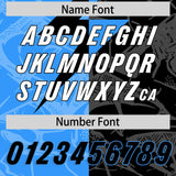 Custom Black Light Blue Split Personalized Lightning Pattern Football Jersey