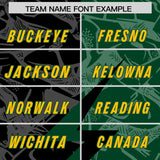 Custom Black Green Split Personalized Lightning Pattern Football Jersey