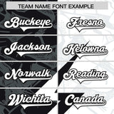 Custom White Black Split Personalized Lightning Pattern Football Jersey