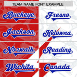 Custom White Red Split Personalized Lightning Pattern Football Jersey