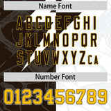 Custom Brown White Split Personalized Lightning Pattern Football Jersey