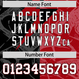 Custom Black Red Split Personalized Lightning Pattern Football Jersey