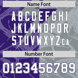 Custom Purple Gray Split Personalized Lightning Pattern Football Jersey