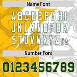 Custom Yellow White Split Personalized Lightning Pattern Football Jersey