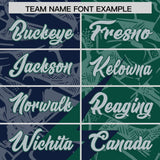 Custom Green Navy Split Personalized Lightning Pattern Football Jersey