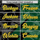 Custom Black Green Split Personalized Lightning Pattern Football Jersey