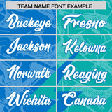 Custom Panther Blue Aqua Split Personalized Lightning Pattern Football Jersey