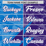 Custom Panther Blue Purple Split Personalized Lightning Pattern Football Jersey