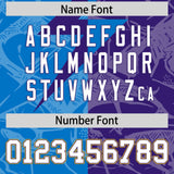 Custom Panther Blue Purple Split Personalized Lightning Pattern Football Jersey