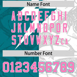 Custom Aqua White Split Personalized Lightning Pattern Football Jersey