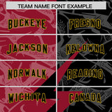 Custom Black Cardinal Split Personalized Lightning Pattern Football Jersey