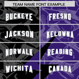 Custom Purple Black Split Personalized Lightning Pattern Football Jersey