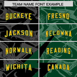 Custom Black Green Split Personalized Lightning Pattern Football Jersey