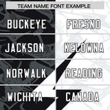 Custom White Black Split Personalized Lightning Pattern Football Jersey