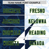 Custom White Navy Split Personalized Lightning Pattern Football Jersey