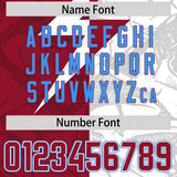 Custom Cardinal White Split Personalized Lightning Pattern Football Jersey