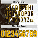 Custom Brown White Split Personalized Lightning Pattern Football Jersey