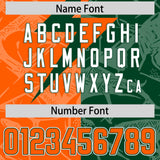 Custom Green Orange Split Personalized Lightning Pattern Football Jersey