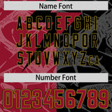 Custom Black Cardinal Split Personalized Lightning Pattern Football Jersey