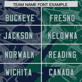 Custom Green Navy Split Personalized Lightning Pattern Football Jersey