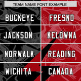 Custom Black Red Split Personalized Lightning Pattern Football Jersey