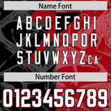 Custom Black Red Split Personalized Lightning Pattern Football Jersey