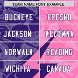 Custom Pink Purple Split Personalized Lightning Pattern Football Jersey