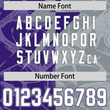 Custom Purple Gray Split Personalized Lightning Pattern Football Jersey