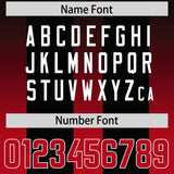 Custom Black Red Vertical Width Stripe Gradient Fashion Personalized Team Football Jersey