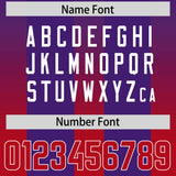 Custom Purple Red Vertical Width Stripe Gradient Fashion Personalized Team Football Jersey