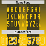 Custom Olive Yellow Vertical Width Stripe Gradient Fashion Personalized Team Football Jersey