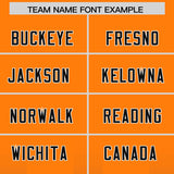 Custom Orange Black Vertical Width Stripe Gradient Fashion Personalized Team Football Jersey