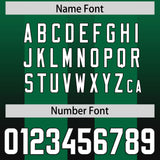 Custom Kelly Green Black Vertical Width Stripe Gradient Fashion Personalized Team Football Jersey