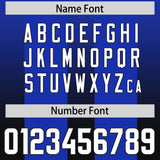 Custom Royal Black Vertical Width Stripe Gradient Fashion Personalized Team Football Jersey