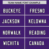 Custom Purple Black Vertical Width Stripe Gradient Fashion Personalized Team Football Jersey