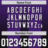 Custom Purple Black Vertical Width Stripe Gradient Fashion Personalized Team Football Jersey