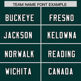 Custom Midnight Green Black Vertical Width Stripe Gradient Fashion Personalized Team Football Jersey