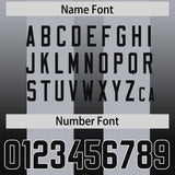 Custom Gray Black Vertical Width Stripe Gradient Fashion Personalized Team Football Jersey