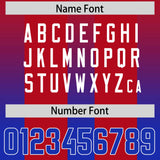 Custom Red Royal Vertical Width Stripe Gradient Fashion Personalized Team Football Jersey